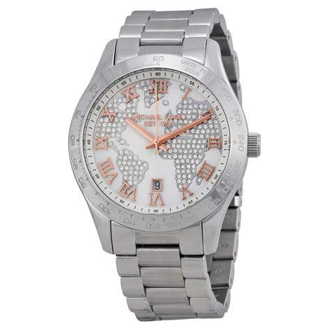 michael kors 5958|Michael Kors Layton Silver Crystal Pave Dial Ladies Watch MK5958.